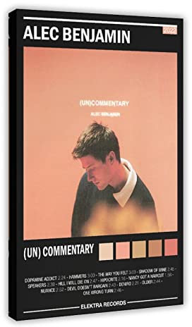 FABIVA Alec Benjamin (Un) Kommentaralbum Cover Leinwand Poster Schlafzimmer Dekor Sport Landschaft Büro Zimmer Dekor Geschenkrahmen Stil 30 x 45 cm