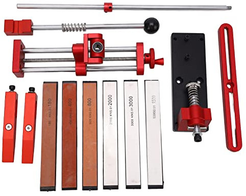 Kit de Afilador de Cuchillos de Cocina Ajustable, Herramientas de Afilado de Cuchillos de Chef Profesional Antióxido Reversible