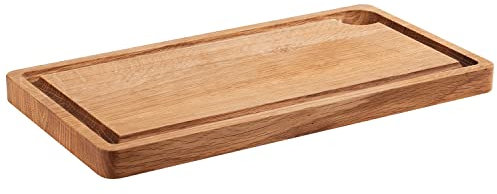 APS 754 SIMPLY WOOD - Tagliere in rovere oliato, GN 1/3, con rientranza (Ø 4 cm) e scanalatura, 32,5 x 17,6 x 2 cm