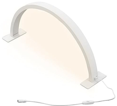 Yopyuenn Lampada da scrivania per unghie Crescent Moon, LED Lampada da scrivania dimmerabile 3000-6000 K con 3 modalità di luminosità, Luce per salone di bellezza per estetisti ciglia