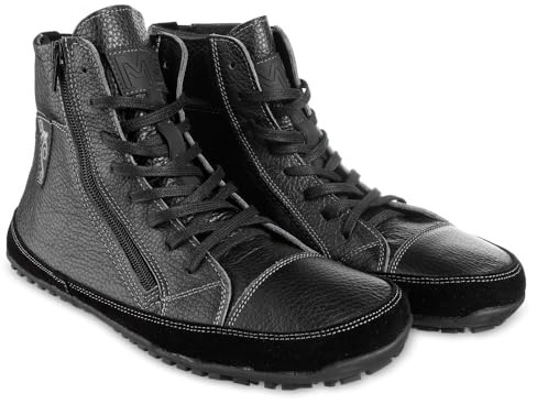 Magical Shoes Chaussures Minimalistes Barefoot Femme & Homme, Bottes Chaudes avec Doublure en Laine, Demi Bottes Cuir & Vagen, Barefoot Shoes Hiver, T. 36-47, Alaskan