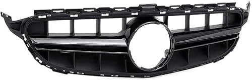 Auto Frontschürze Grill für Benz C Class W205 2015-18 AMG,Frontgrill Mittel netz gitter Montage rahmen abdeckung Außen Bodykit Teil