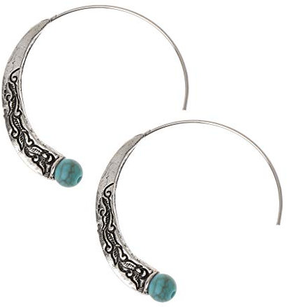 Personalisierte tibetische -Ohrringe, Boho-Creolen, indisches Bollywood, ethnische Ohrringe, Schmuck, Geschenke für Mädchen, Frauen, Silikon