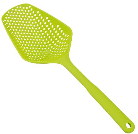 Colador De Cuchara, Colador De Cucharón De Cocina, Coladores De Cuchara De Cocina, Cuchara Ranurada Grande, Espumaderas De Cocina Antiadherentes Para Escurrir, Verde