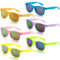Dwenarry Bunte Party Sonnenbrille Set Rechteckige Vintage Sonnenbrillen Rtro Trendy Brille Fasching für Damen Plastik Aesthetic Partybrillen 6 Stücke