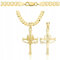 Amor Luxury goldkette herren mit kreuz 585, Kette Herren 925/585 - kreuz kette herren massiv - 5 mm, Kreuz und Adler, polnisch, patriotische Halskette 45 cm