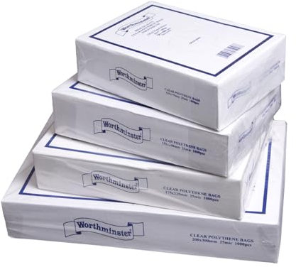 bag it Plastics Polythene 'Heavy Duty' Food Grade Storage Bags | 24 x 36 / 600mm x 900mm | Pack of 1000 | Polythene Bags Suitable as Freezer Bags, Sandwich Bags, Fruit Bags, Clear Plastic Bags