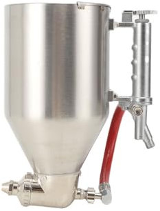 Cozyel Zement Mörtel Spritzpistole Mörtelpistole Trichterpistole Sprühpistole Putzpistole Sprayer DIY Lackierpistole für Malerei, mit 3 Düsen