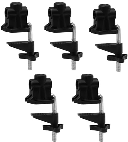 Yeselino 5 Stück Ersatz Heavy Duty C Klemme Montage Tischklemme C Klemme für Schreibtischlampe, Schwingenlampe, Mikrofon - Schwarz