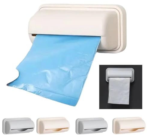 Pessrrtewg Bag Dispenser,Small Bin Liner Kit Dispenser,No Punching Required Wall Mount Garbage Bag Dispenser,Bathroom Trash Bag Dispenser,for Home Kitchen Bathroom And Toilet