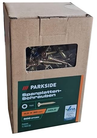 PARKSIDE Spannplatten Schrauben (4,0 x 30 mm - 600 Stück)