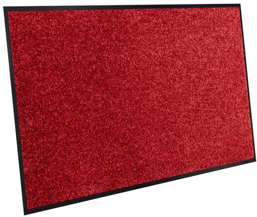 ANRO Schmutzfangmatte Fußmatte rutschfest Türmatte Rot Fußabtreter wetterfest Amigo Sauberlaufmatte mit Gummirand für Innen & Außen 60x80cm