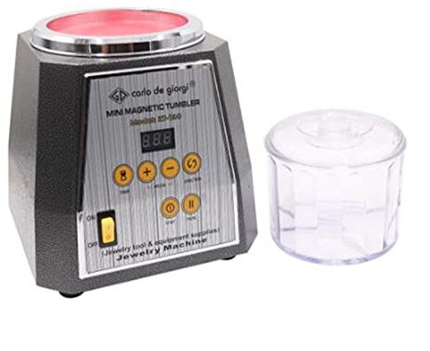 Kit de polissage de pierres précieuses KT-130 Tumbler magnétique Polisseuse rotative Machine et avec 200g Polissage Bijoux Machine de polissage pour pierres précieuses, grains et outils de bricolage