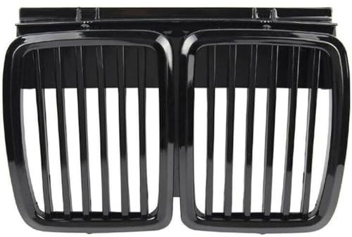 YHQKJ Auto Frontstoßstange Kühlergrill für BMW E30 3 Series M3 1982-1994, ABS Frontstoßstangengrill Radiator Kühlergrille Frontgrill Karosserie Tuning Zubehör,A/Glossy Black