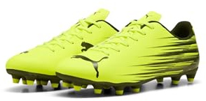 Puma Chaussures de Football Attacanto II FG/AG, Yellow Alert Puma Noir, 43 EU