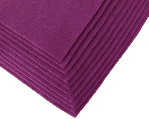 maDDma Bastelfilz Bögen 10er-Pack Flex Filz DIN A4, Stärke 1,5-2mm, Filzplatte, 50 Farben