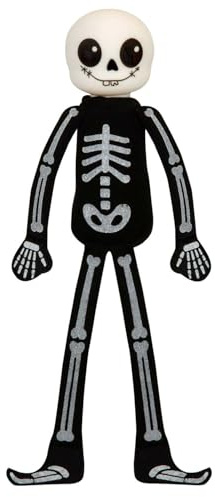 The Boo Crew - Mr. Skelly-Bones Halloween Doll 30cm Soft Plush Figure for Room Decor, Spooky Tabletop Decoration, Seasonal Collectable, Tradition for Kids & Adults