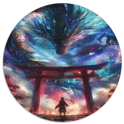 Mystical Portal Jigsaw Puzzle for Adults 1000 Piece Round Paper Fantasy Night Sky