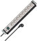 Brennenstuhl Premium-Line, Steckdosenleiste 8-Fach - 19 Format ideal für Serverschränke (Mehrfachsteckdose mit Schalter und 3m Kabel, Made in Germany) schwarz/grau