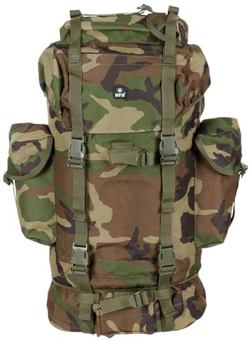 MFH BW Kampfrucksack, 65 l, Alu-Aussteifung (woodland, 65L)