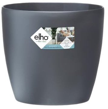 elho Brussels Rund Rollen 40 - Blumentopf für Innen - Ø 39.0 x H 36.5 cm - Schwarz/Anthrazit