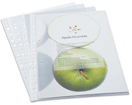 Rapesco 1104 ECO Klarsichthüllen, A4, Transparent, 100 Stück