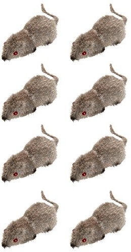 Set de Souris décoration velues Halloween Rats 8 pièces Rongeur Frisson déco d'ambiance soirée à thème