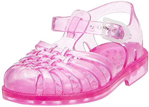 Méduse - Sandale fille en plastique rose pailleté - Rose - 25