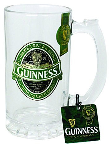 Chope Guinness Irlande Collector avec étiquette Guinness Irlande en relief