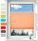 OUBO Plissee ohne Bohren Klemmfix Aluminium-Schienen, Orange 75x120cm (BXH), Jalousie Easyfix Faltrollo mit Klemmträger Sonnenschutz und Sichtschutz lichtdurchlässig Rollo für Fenster & Tür