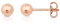 DTPsilver® Orecchini a Pallina Argento 925 - Orecchini a Sfera Placcati Oro Rosa - Orecchini Donna Argento 925 Piccoli - Orecchini Oro Rosa Placcato - Diametro 5 mm