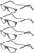 TBOC Pack: Lesebrille Lesehilfe für Herren Damen - [Pack 4 Einheiten] Dioptrien +4.00Grau Fassung Stärke PC Handy Faltbar Einstellbar Frau Mann Magnetverschluss Clip Alterssichtigkeit Presbyopie