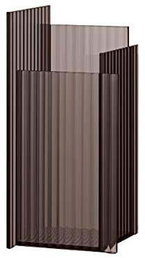 AYTM - FLOS - Vase/Blumenvase -Taupe - Glas - (LxWxH) 16 x 16 x 30cm