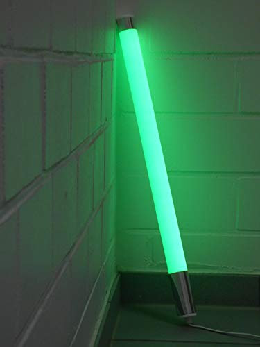 Lichtidee 1 x Led Leuchtstab matt Softton grün Dekostab GL mit weißem Kabel und Schalter 60cm IP20 230 Volt