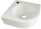 Eckwaschbecken Keramikwaschbecken weiß Hänge Waschbecken Keramik Aufsatz Wandmontage oval halbkreis Bad ca.30,5cm WP035