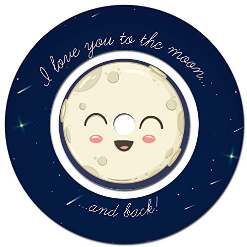 yabaduu Schutzfolie für Tonie Ladestation Design Aufkleber Cover kindgerecht passgenau selbstklebend Folie Zubehör für Kinder Spielzeug Y046 (Nr. 8 to the moon, Ladestation Folie)