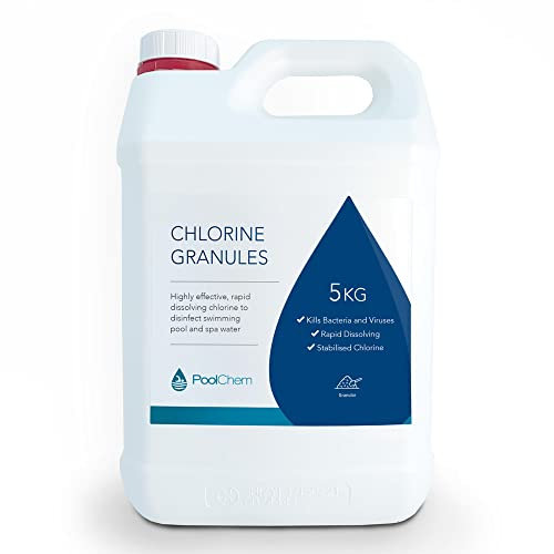 PoolChem - Chlorine Granules 5kg - Chlorine Granules for hot tubs, spa and swimming pools.