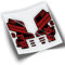 Autocollants fourche Fox 32 Performance Step Cast 2021 couleurs WP407 rouge 031
