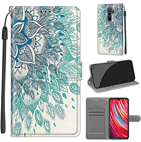 TOMYOU Hülle für Xiaomi Redmi Note 8 Pro, Stoßfeste Handyhülle, Premium-PU-Ledertasche Mit [Kartenschlitz] [Standfunktion] Kompatibel für Xiaomi Redmi Note 8 Pro