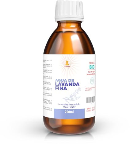 Snadi - Organisches Lavendelwasser 250 ml | Rein und Ökologisch | Regenerierendes Gesichts- und Haartonikum | Natürliches Beruhigungsmittel für Fettige Haut | Revitalisiert Haut und Haar