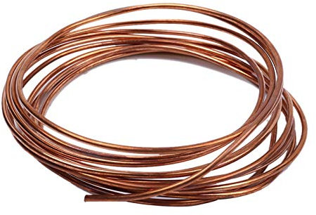 zxxin-Kupferdraht 2mm 3mm 4mm DIY Reines Kupferdraht, bloßer Kupferkabel-Kabel T2 Kupferdraht, Wickeldrahtspulenkupferdraht für Heimwerker Mehrzweckdraht (Length : 4mm 2.2meter)