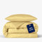 twenty:three Lyocell Bettwäsche (1x) 135x200 + (1x) 80x80 Shine Mustard - 100% Tencel - Gewonnen aus Eukalyptus - Hochwertig - Nachhaltig - Atmungsaktiv - Luxus - Hypoallergen
