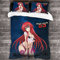 ANSSON Rias Gremory Bettwäsche 135x200cm Set,High School DxD Bettbezug Rot,Anime-Fans bettwäsche Junge und Mädchen Geschenke (135x200cm+80x80cmx2, Rias7)