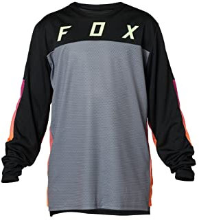 Fox Racing Boys Youth Defend LS Jersey, Race-Black, S