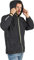 PERLETTI Giacca a Vento Impermeabile Uomo Antivento Leggera - Trench con Cappuccio e Dettagli Catarifrangenti - Kway Antipioggia Corsa Trekking Outdoor (M, Nero)
