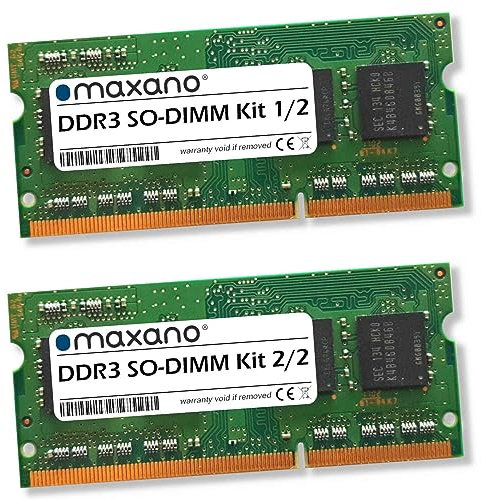 Maxano Lot de 2 barrettes de mémoire RAM 8 Go compatibles avec Synology DiskStation DS918+ (PC3-12800 SO-DIMM)