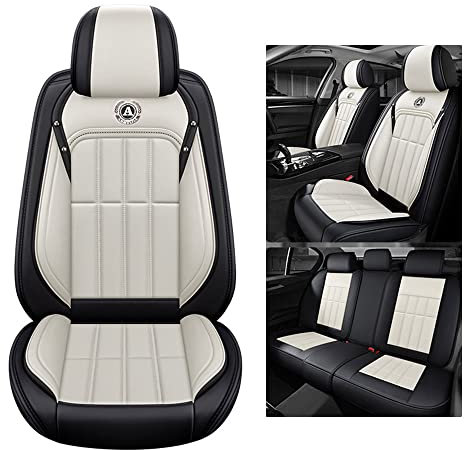 Kuifan Sitzbezüge Auto Autositzbezüge Universal Set für Mercedes Benz SLK-Class SLK 200 SLK 250 SLK 350 SLK 200K SLK 300 SLK 280. Antifouling,Weiß