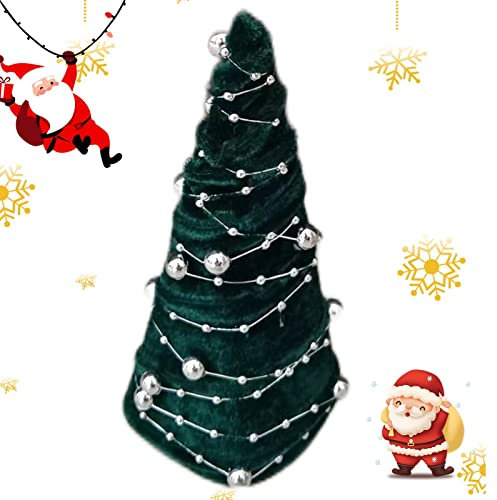 Abbto Mini Albero di Natale - Alberi di Natale in Stoffa Artificiale,Piccole Decorazioni Natalizie per Alberi di Natale finte, Dimensioni Piccole/Medie/Grandi