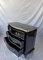 Kunibert KOMMODE Antik Louis Seize, Barock, Sideboard Breite100cm, schwarz/Silber, Massivholz Wohnbereich