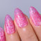 Imtiti Vernis Semi Permanent Pailleté, 15ml Rose Vif Pailleté Vernis Gel UV Semi Permanent UV Led Soak Off Gel Nail Polish French Vernis À Ongles Gels Semi-Permanents DIY Nail Kit De Démarrage